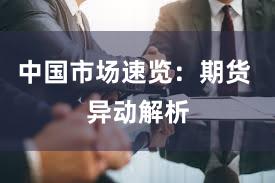 中国市场速览：期货 异动解析