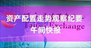 资产配置走势观察纪要 午间快报